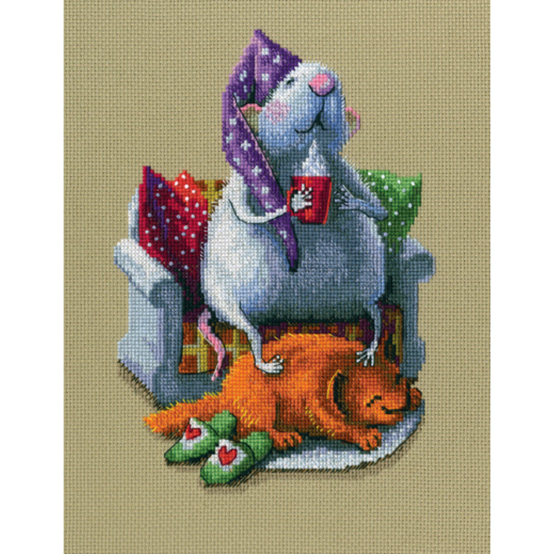 RTO counted cross stitch kit ​​​​​​​Sweet home mouse M796