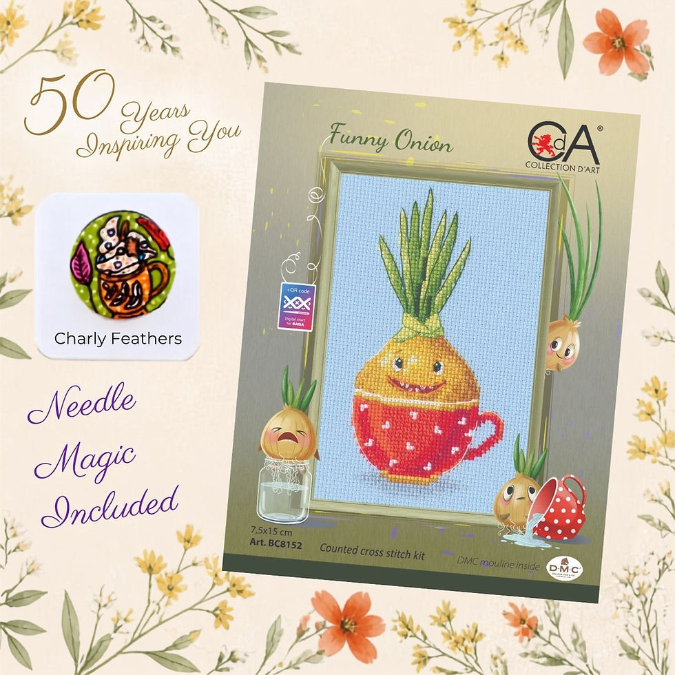 Collection D’Art counted cross stitch kit Funny onion and Needleminder