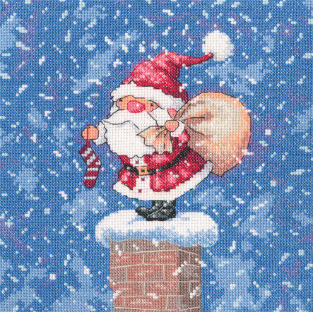 RTO counted cross-stitch kit Santa gift M925, DMC, Zweigart