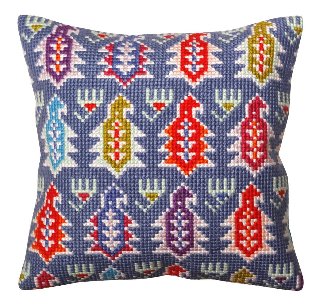 Cushion cross stitch printed kit needlepoint_40x40 cm (16"x16")  Ornament 5372