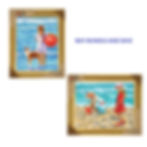 Tapestry printed kits needlepoint Girls by the Sea Bundle