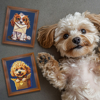 dogs beginner cross stitch kit