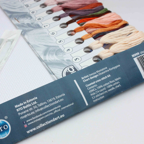 rto cross stitch kit back