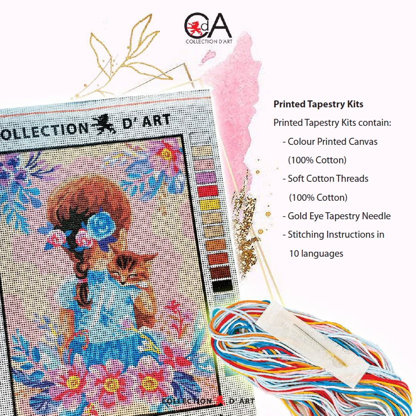 Collection D'Art needlepoint printed tapestry kits: quick and easy