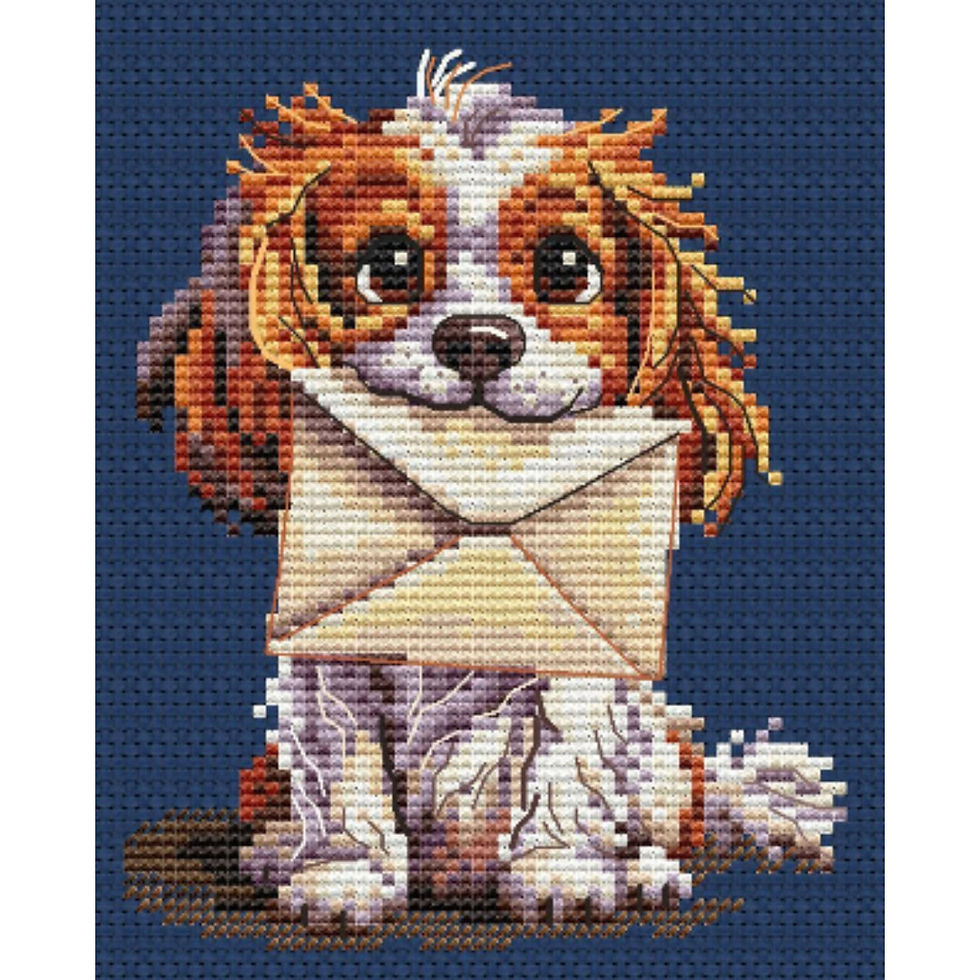 Collection DArt counted cross stitch kit Letter Dog