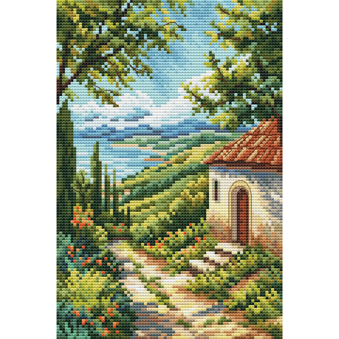 Collection D’Art counted cross stitch kit Road To the Sea