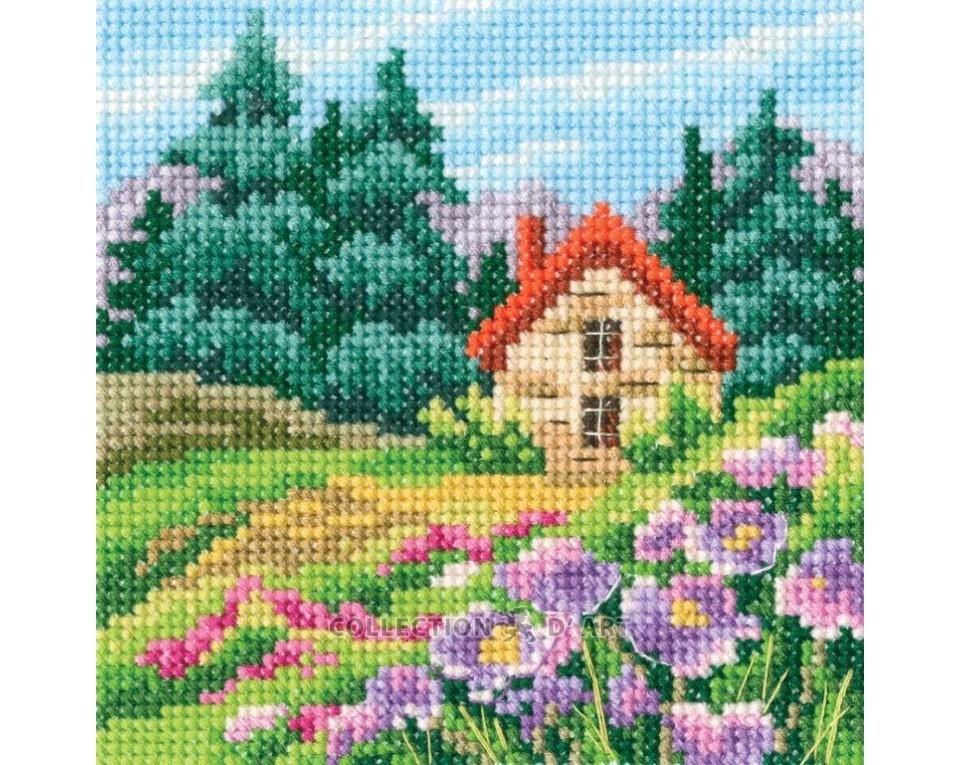 RTO counted cross stitch kit Summer landscape C362, DMC, Zweigart