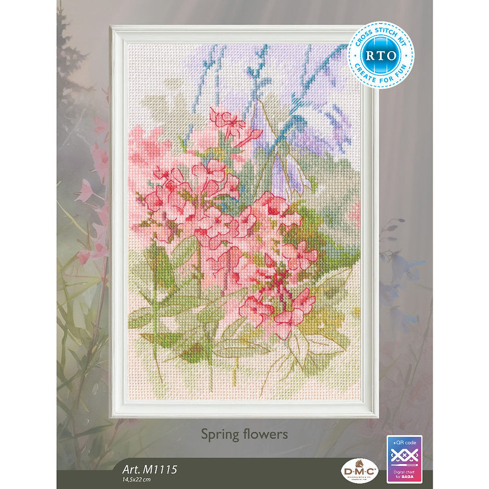 Thumbnail: RTO Counted Cross Stitch Kit Spring flowers M1115