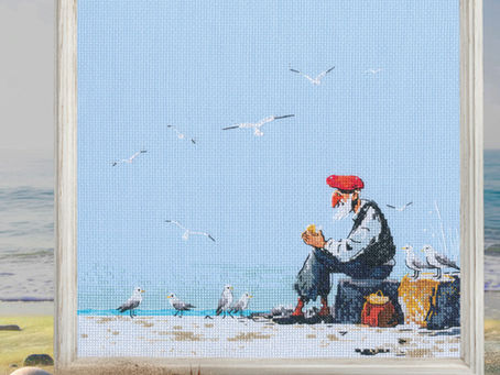rto cross stitch kit old man by the sea