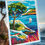 Thumbnail: Diamond Embroidery Painting kit full coverage, square sparkles Sea bay landscape DE7179