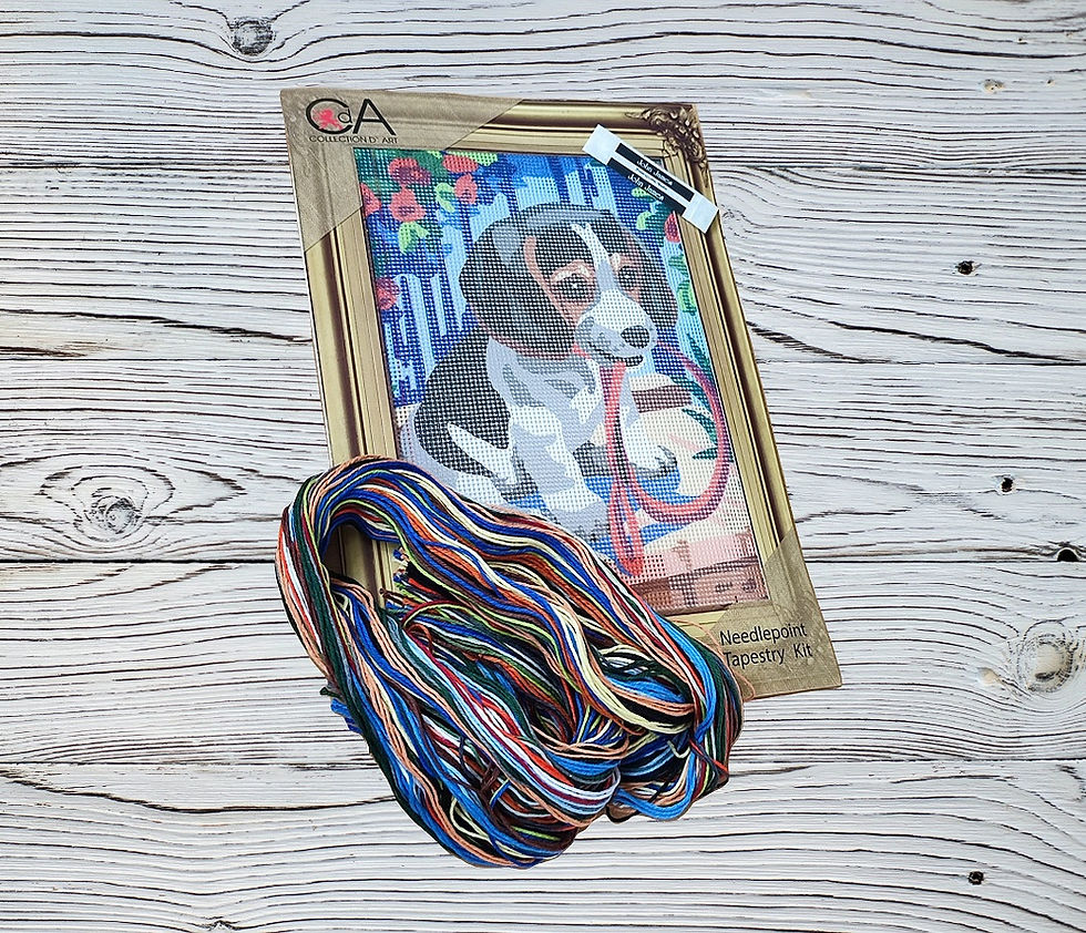 Thumbnail: Tapestry gobelin kit needlepoint, 30x40 cm (12"x16")  Easter bunny 6301K