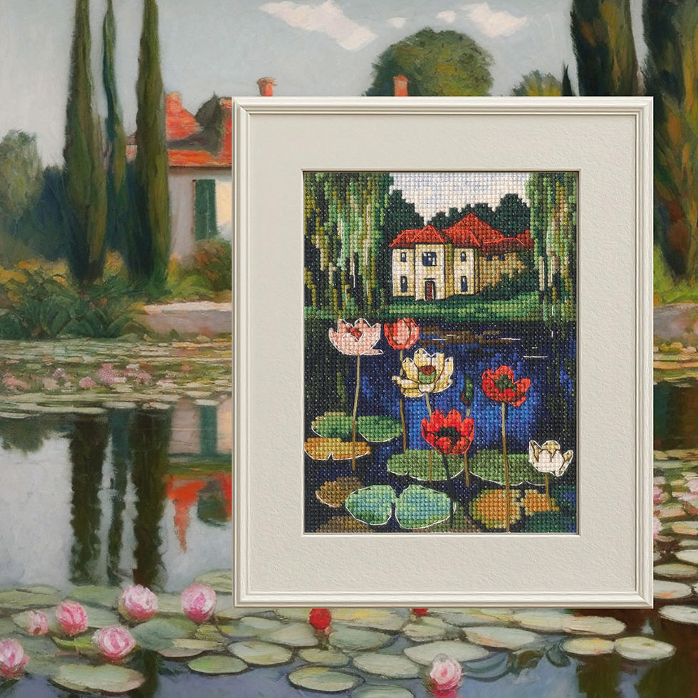 Thumbnail: RTO Counted Cross Stitch Kit Lake house C443 Revelation of Color