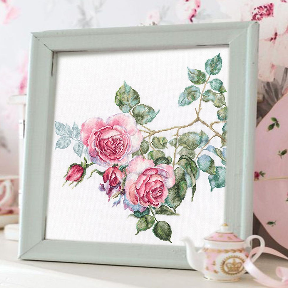 Thumbnail: RTO counted cross stitch kit Tender roses CU075