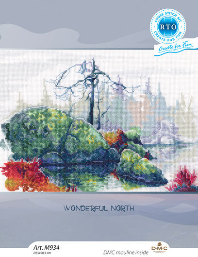 RTO counted cross stitch kit North landscape M934, DMC, Zweigart