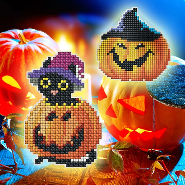 Thumbnail: Diamond Painting magnet kit full coverage, square sparkles  Halloween DCM013, Collection D'Art