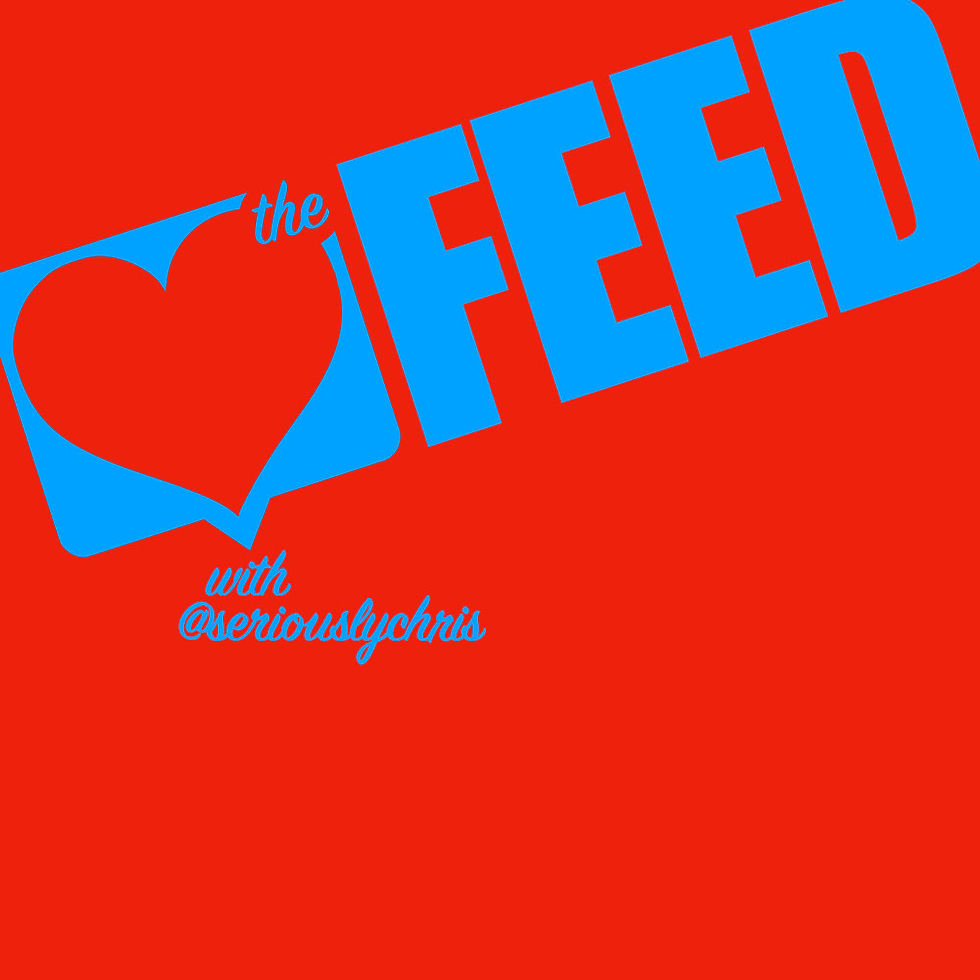 Logo for Chris Chianesi's monthly variety show "The Feed with @SeriouslyChris."