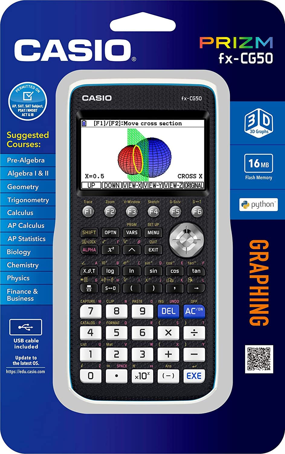Thumbnail: Casio Prizm FX-CG50 Color Graphing Calculator