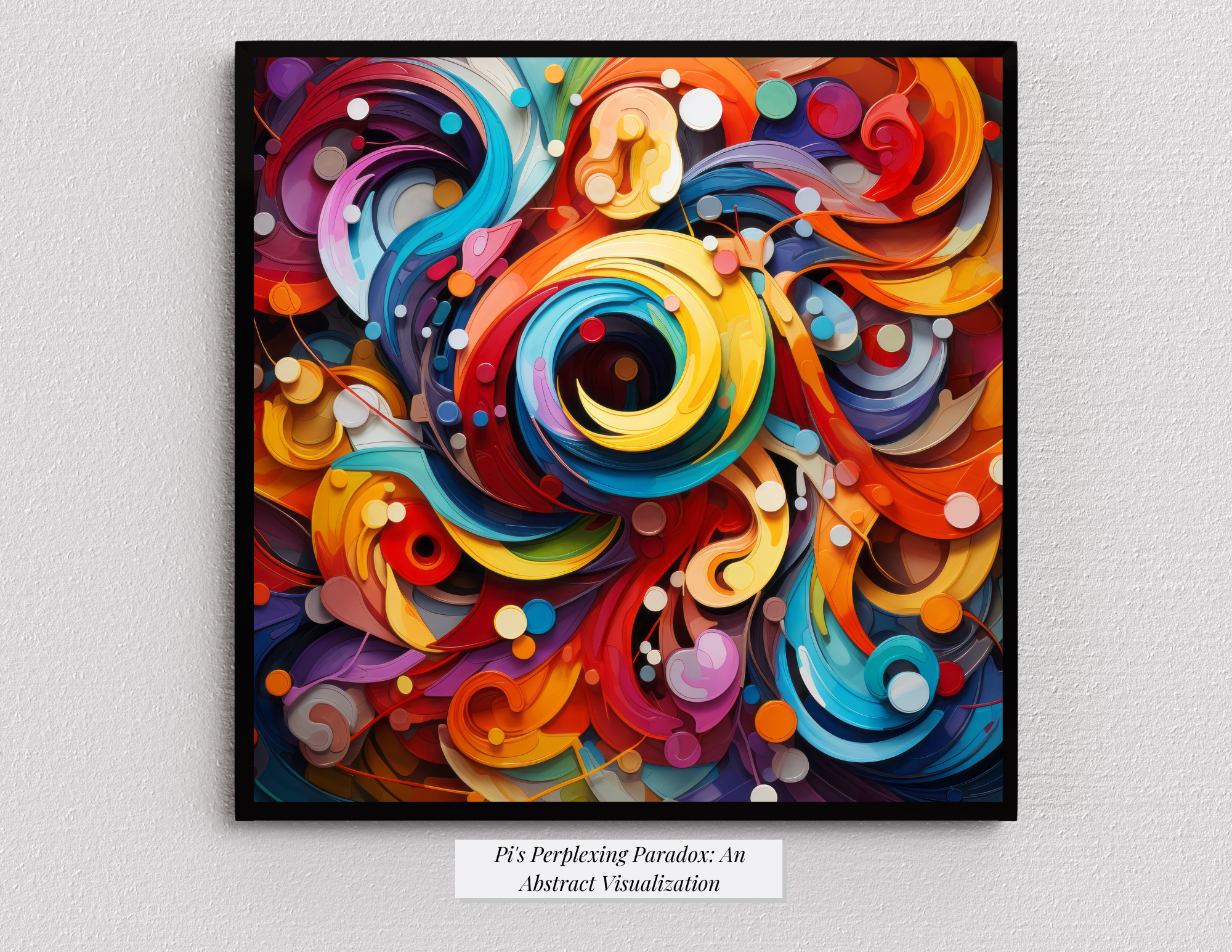 Pi's Perplexing Paradox: An Abstract Visualization - Stock Photo