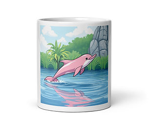 Pink Amazon River Dolphin On a 20oz mug