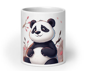 Panda Design with cherry blossoms on a 20oz Mug