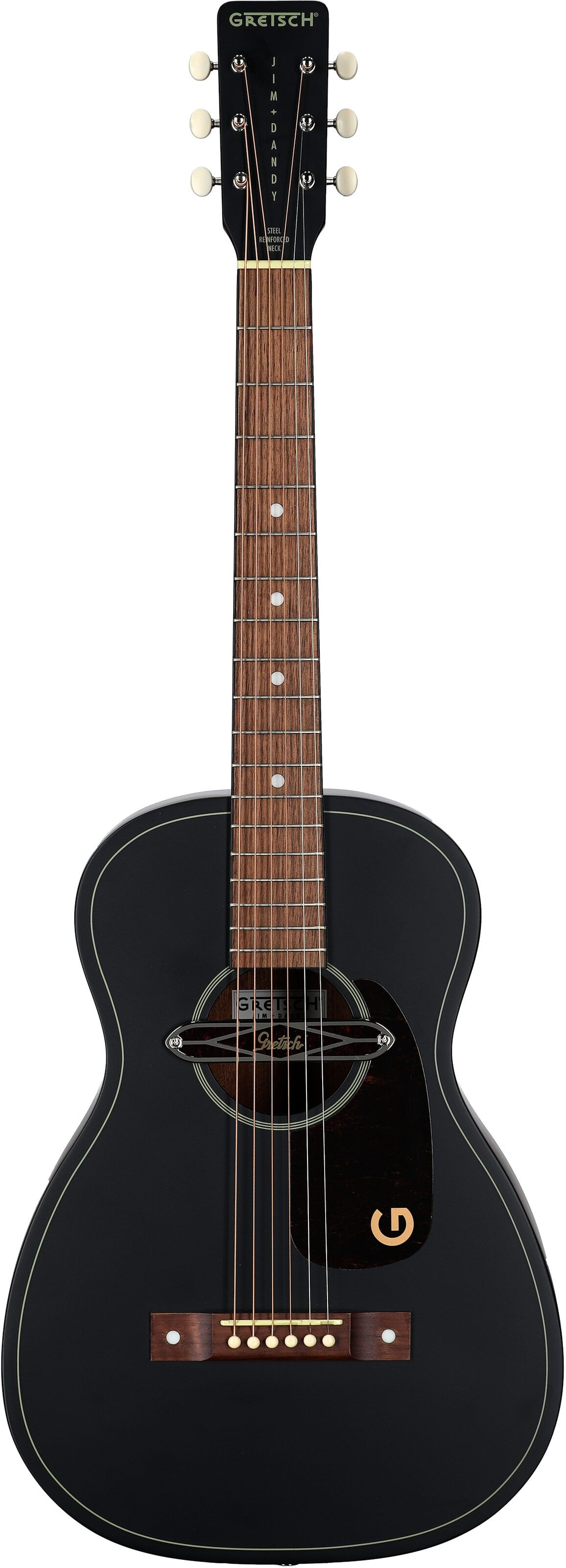 Gretsch Jim Dandy Deluxe Parlor Acoustic-Electric Guitar - Black Top