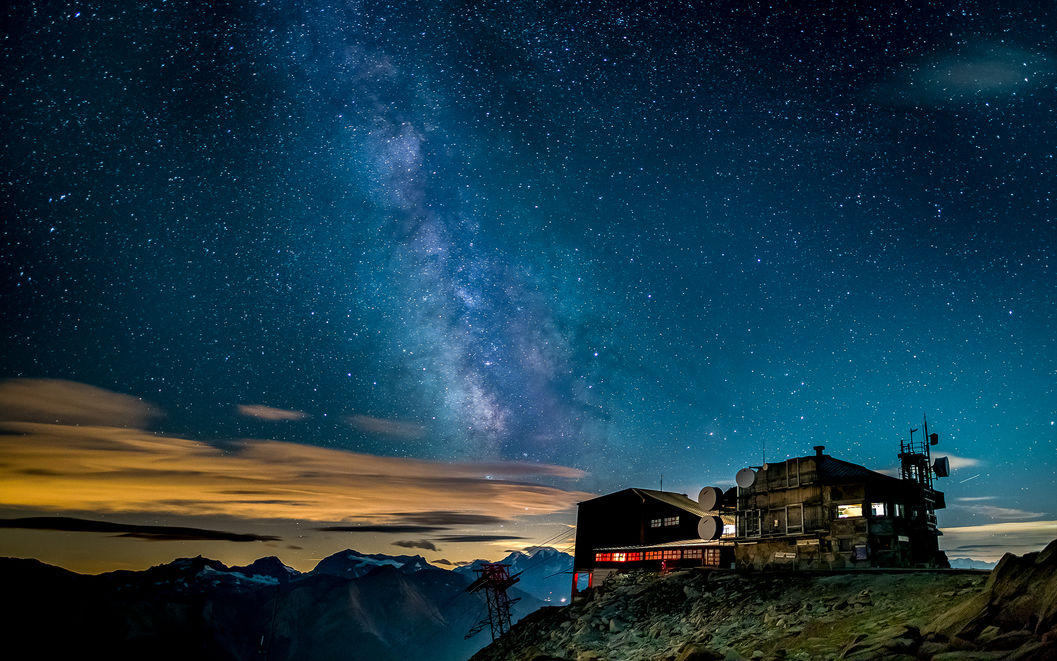 Eggishorn, Rhonegletscher, Nachtaufnahme