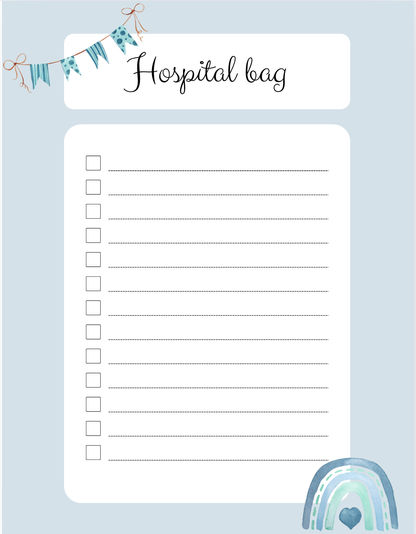 FREE hospital bag/baby bag checklist for L&D