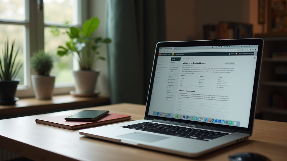High angle view of a laptop showing an online notary session