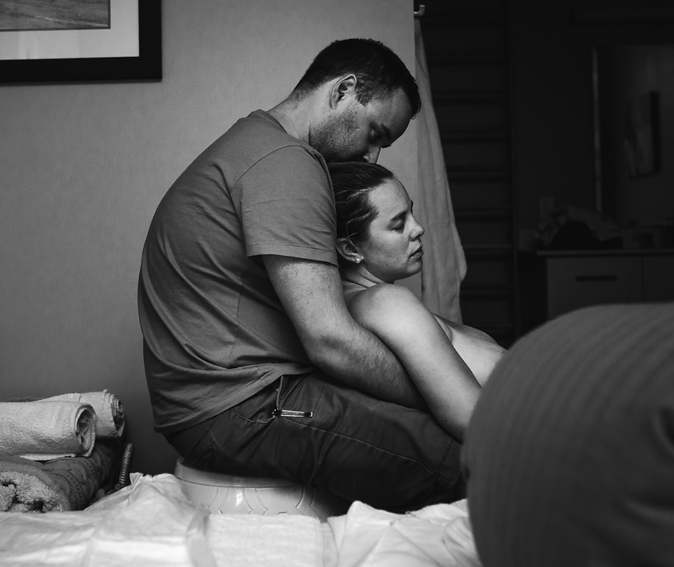 a woman going through the stages of labor