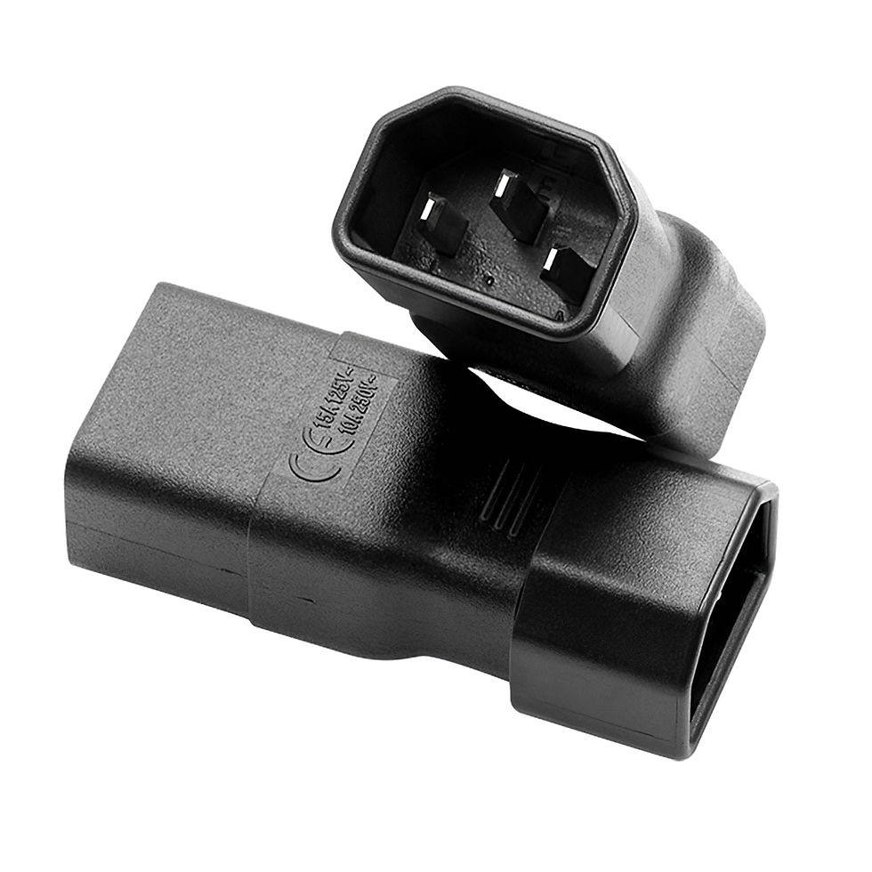 Thumbnail: IEC Male C14 to Female C19 Adapter, PDU UPS Power IEC Connector [10Pack]