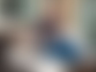 Shel and her dog Lola hanging out at home