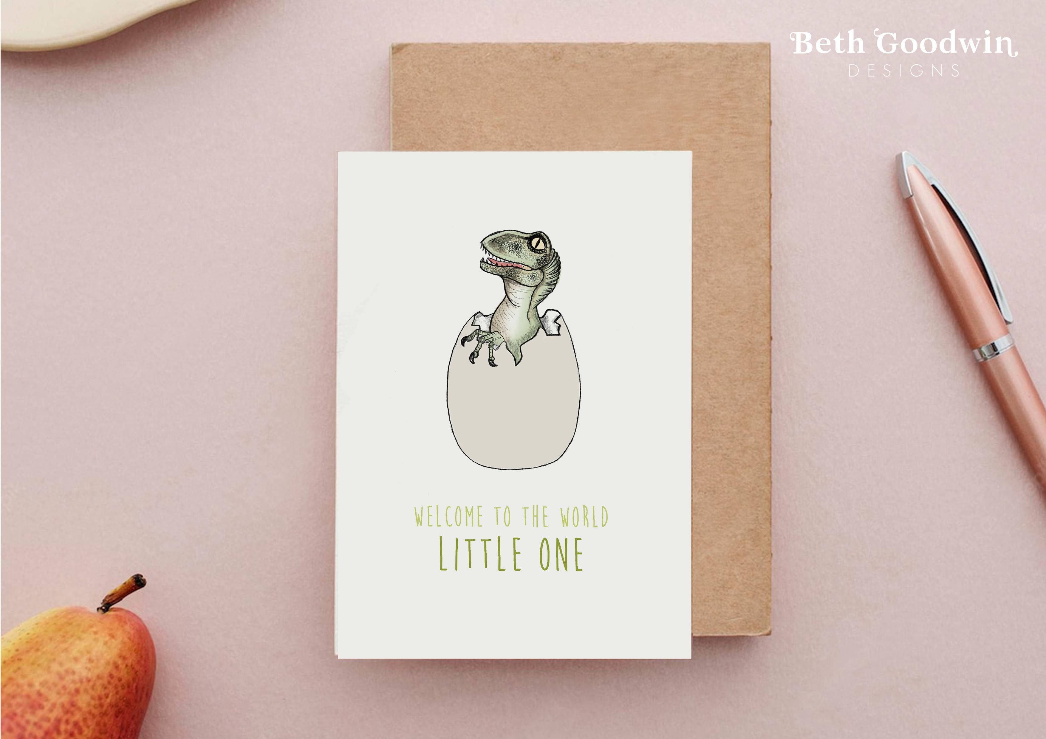 Dinosaur New Baby Card