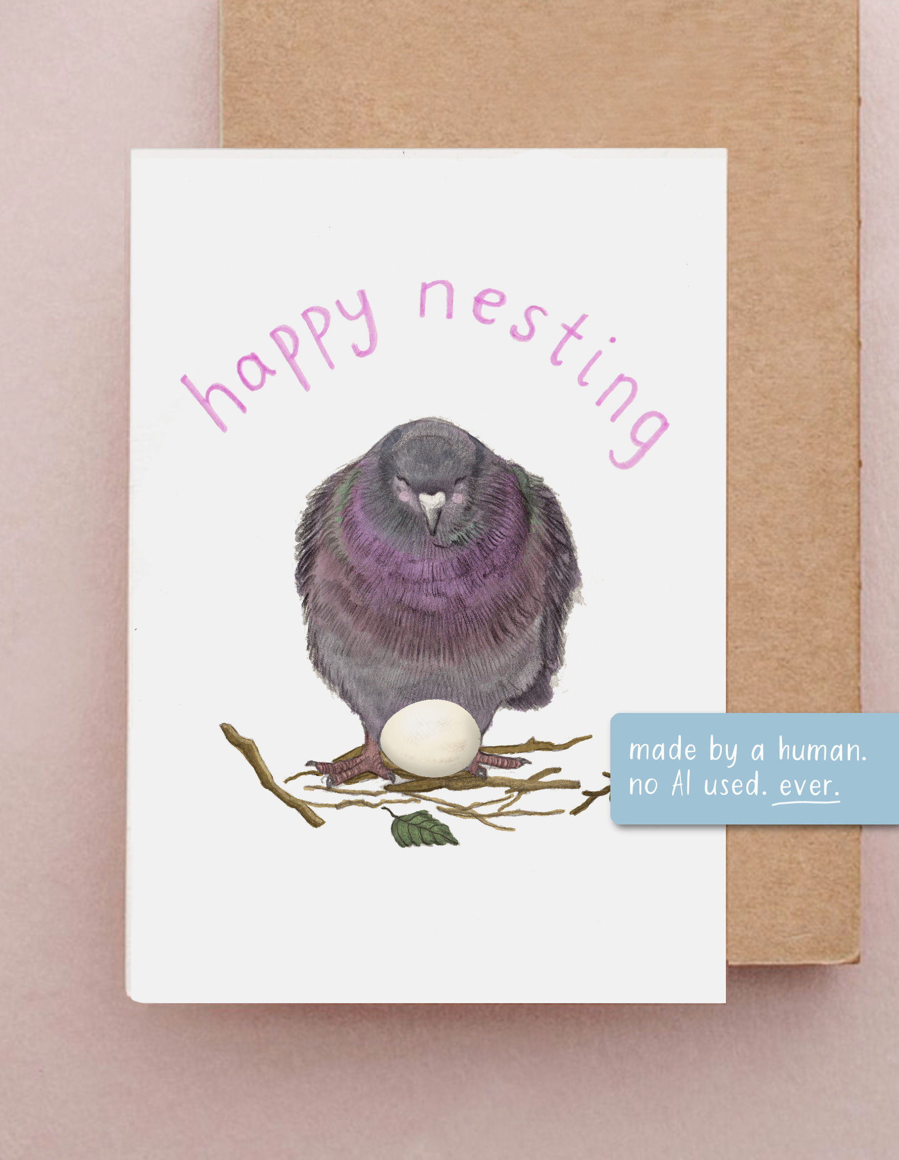 Pigeon “Happy Nesting” Card