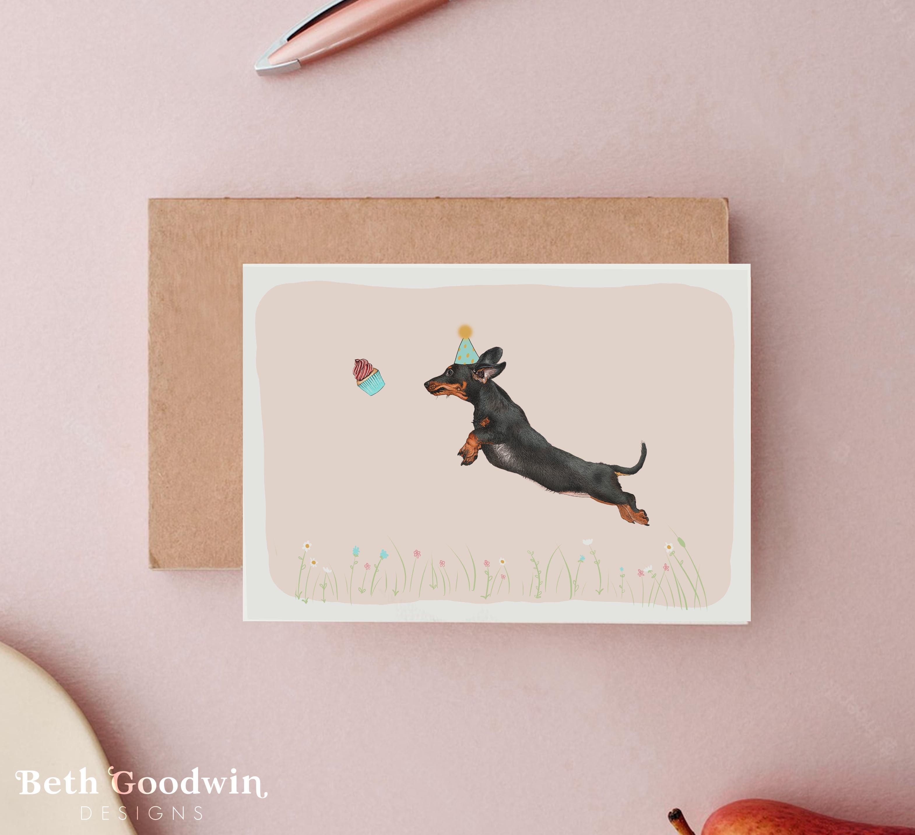 Dachshund Birthday Card