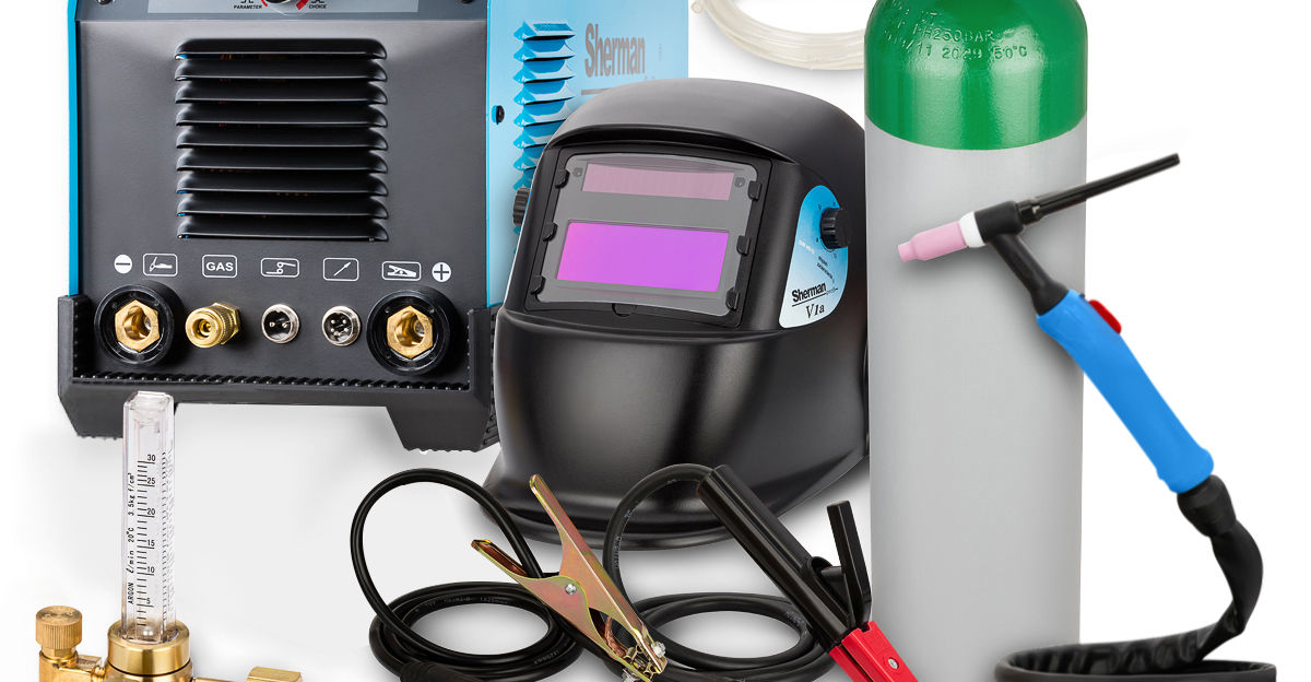 Sherman DIGITIG 200 AC/DC MULTIPRO Welder Inverter + Argon Welding Set