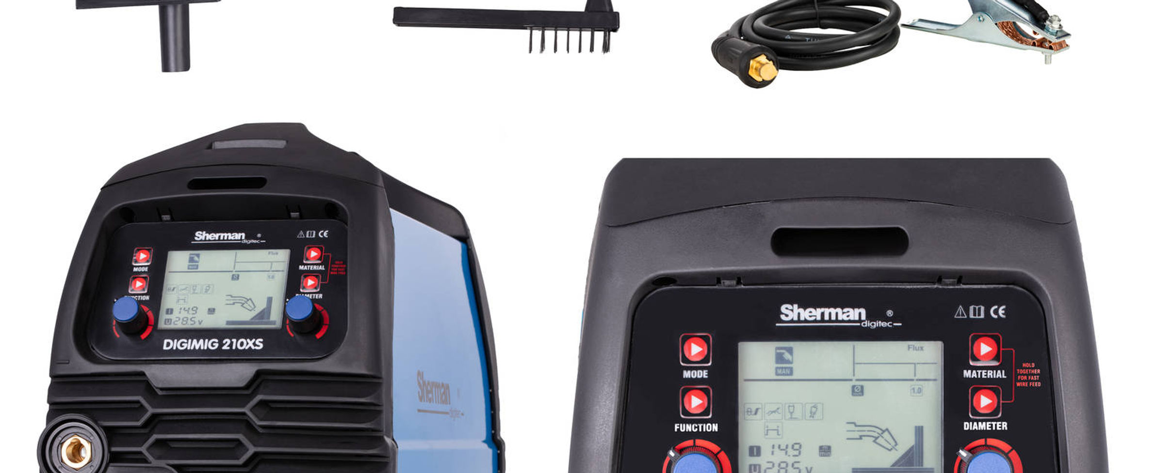 Sherman DIGIMIG 210XS Synergic Welder Inverter MMA DC TIG Lift IGBT 200A 2T/4T