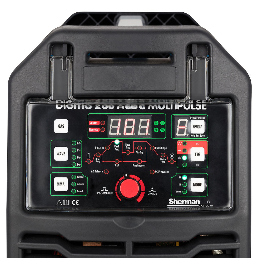 Thumbnail: Sherman DIGITIG 200 AC/DC MULTIPULSE Welder Inverter Set + Foot Pedal Controller