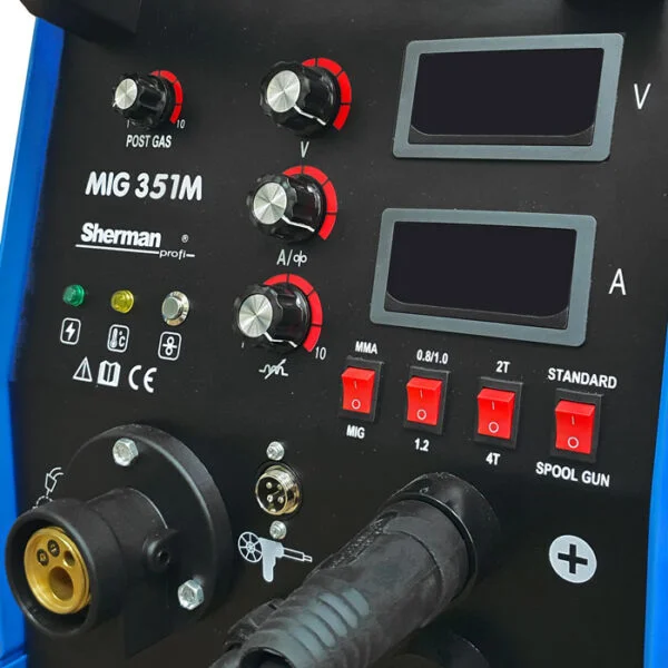 Thumbnail: Sherman MIG 351M/4R Welder Inverter MAG MMA DC AC 3Ã—400V IGBT Brazing 4RN
