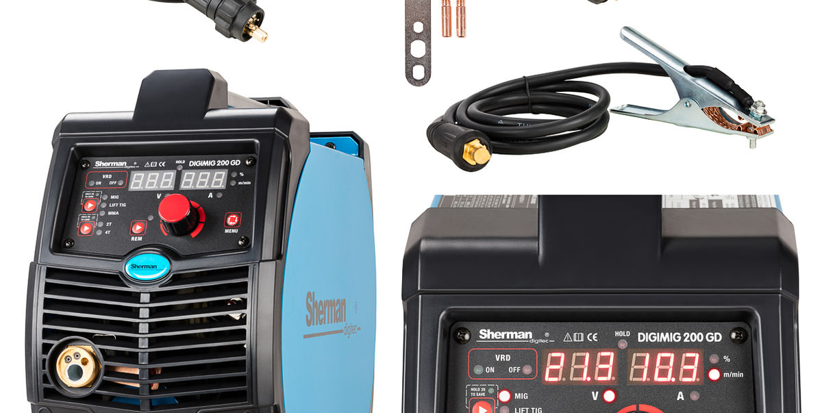 Sherman DIGIMIG 225GDS Synergic Welder Inverter 230V 220A/30% IGBT 2R 2T/4T