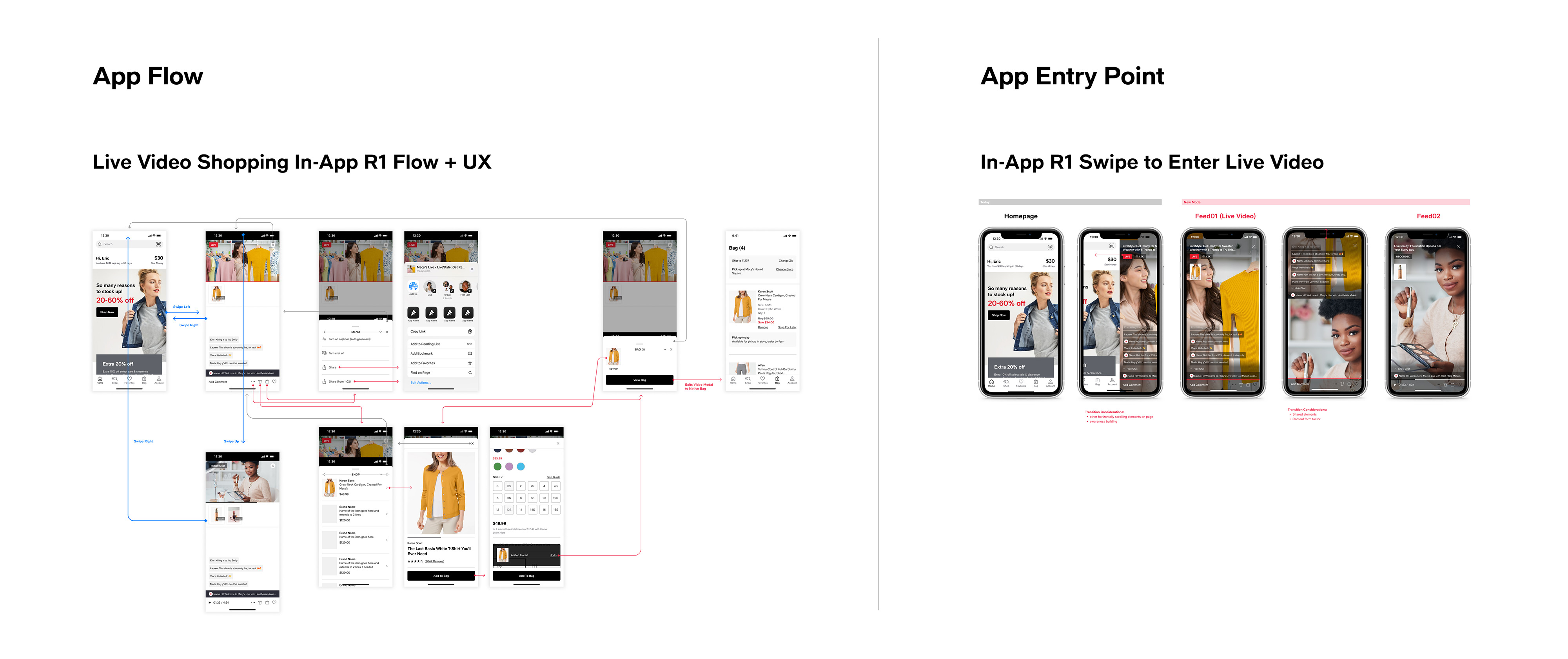 Live Video iOS App Flow & Entry Point