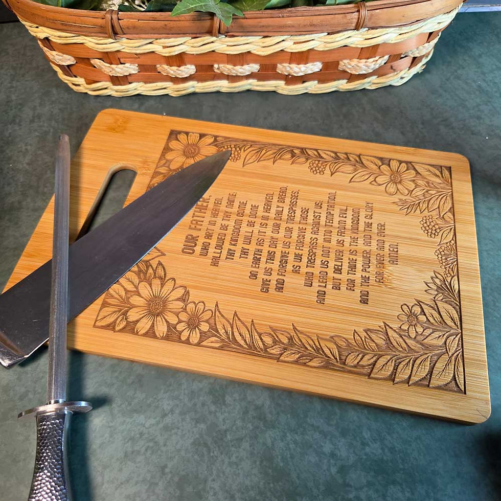 Thumbnail: Lord's Prayer Cutting Board