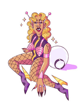 Chrissy Cosmos, Character Concept for a Graphic Story Project