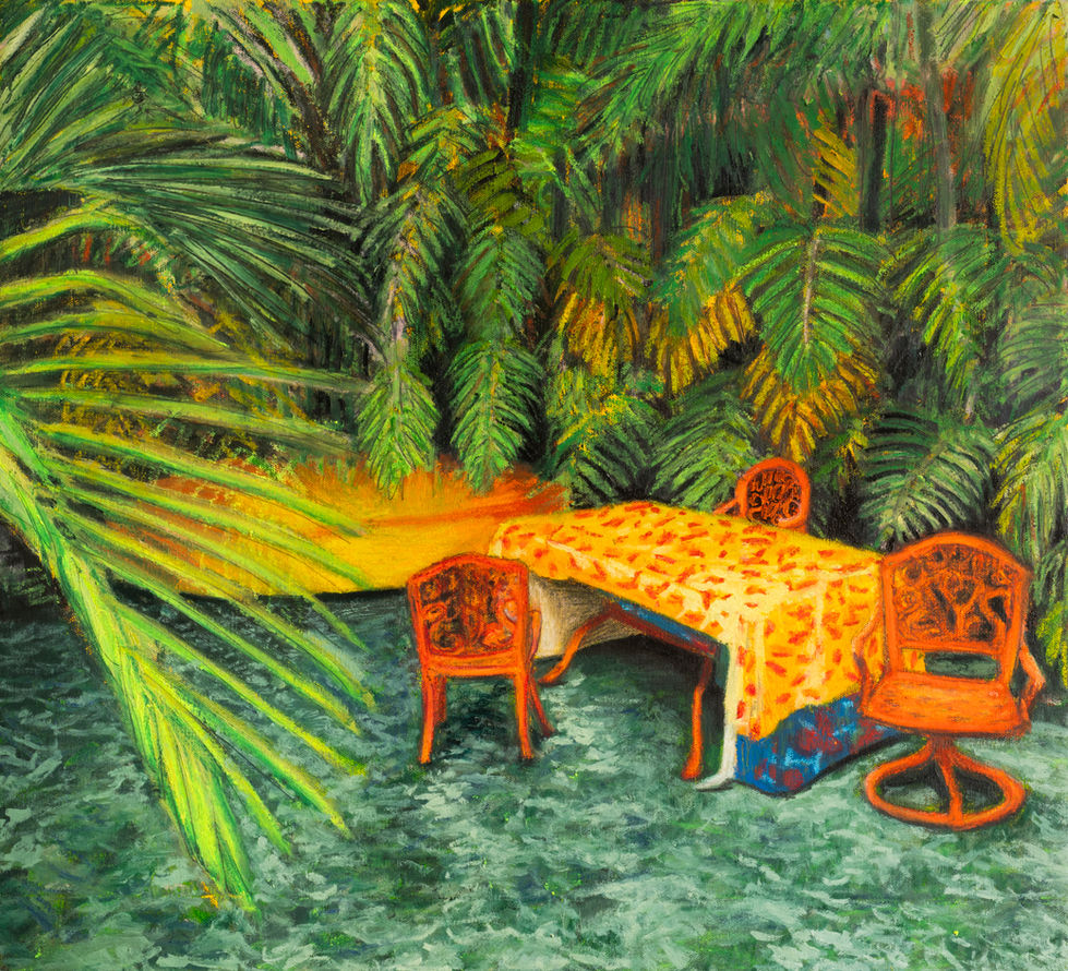 Cafe con leche in 95 degree heat