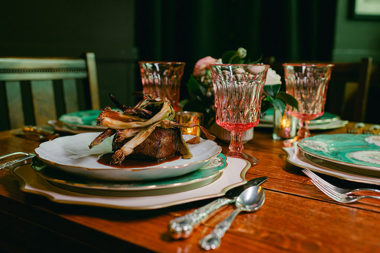 Raven Shutley Studios, Adaptation Floral Design, The Vintage Dish Girl, Chef Chris Morrision