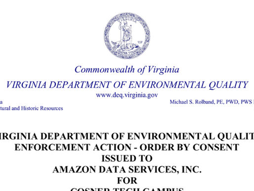 Amazon Cosner’s Corner Spotsylvania, Virginia DEQ Violation
