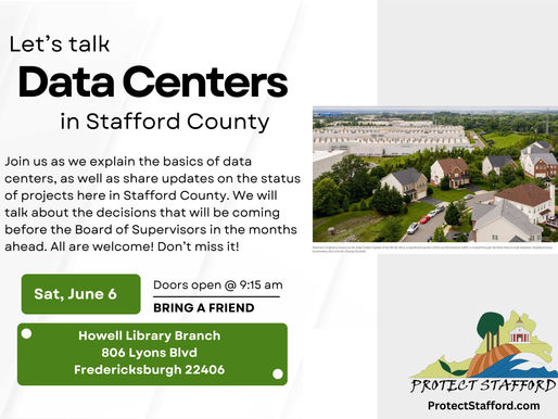 June 6 Data Center Education and Information Meeting Stafford