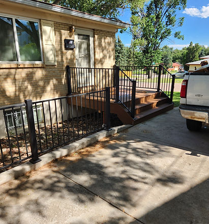 side picture of completed porch