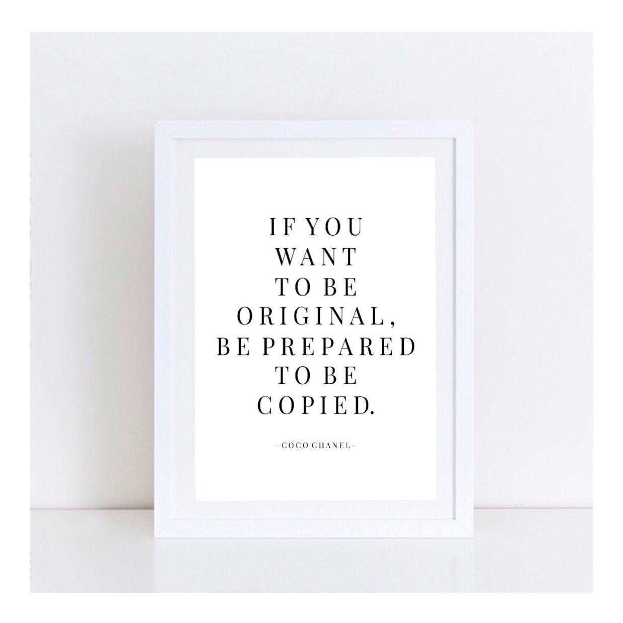 IF YOU WANT TO BE ORIGINAL