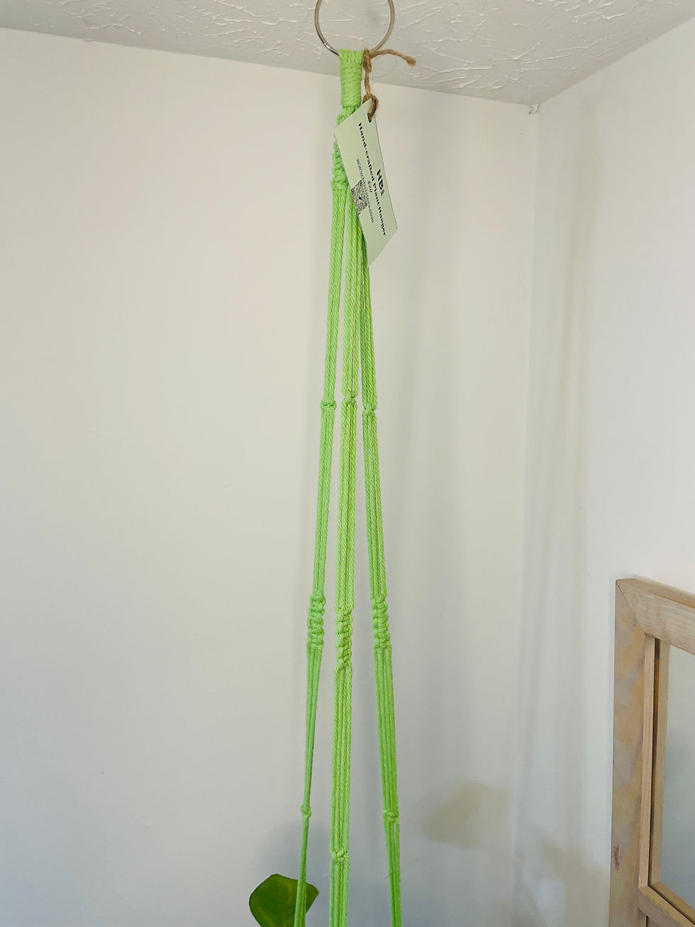 Thumbnail: Bright Green Macrame Plant Hanger 