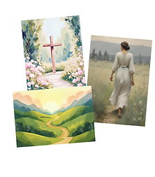 Faith-inspired Scripture print with modern design